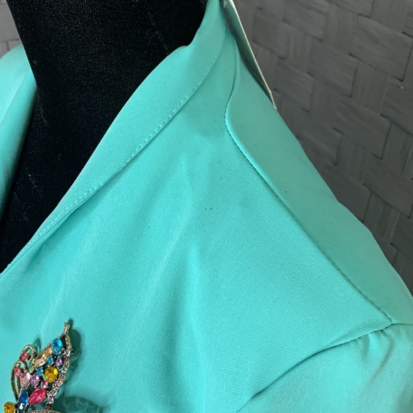 Boohoo Woven Collarless Belted Blazer Dress - Picture 4 of 5